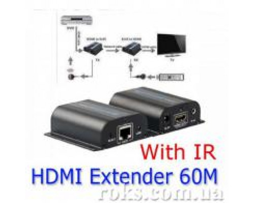 Комплект приймач-передавач HDMI / DVI Lenkeng, подовжувач 60 м LKV372